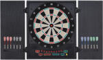 HOMCOM Tabla de Darts Electronică Profesională cu 6 Display-uri, 12 Săgeți, 27 Moduri de Joc, 51x6.5x57cm, Negru | Aosom Romania (A70-046V90)