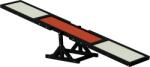 PawHut Agilitate sport pentru câini balansoar echipament antrenament câine lemn brad prelucrat cu ulei fetru bituminat antiderapant gri negru | Aosom Romania (D03-001V00BK)