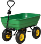 Outsunny Cărucior de grădină Outsunny 125L din oțel și PP cu cadă rabatabilă și mâner de transport, 118x58x102 cm, de culoare verde închis | Aosom Romania (845-636V01)