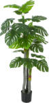 HOMCOM Arbore artificial Monstera H. 1, 5 m Trunchi și ramuri realiste, finisaj mușchi, frunze 'tortue', ghiveci inclus | Aosom Romania (830-435V01GN)