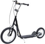 HomCom Trotinetă Reglabilă pentru Copii, Suportă 100 kg, Cadru Oțel și Plastic, Ghidon Ajustabil, 125x58x92-100 cm, Negru | Aosom Romania (371-028BK) Trotineta