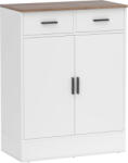 HOMCOM Bufet Modern cu 2 Sertare și Dulap cu 2 Uși Alb și Lemn | Aosom Romania (838-585V00DR) Bufet