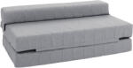 HOMCOM Fotoliu pliabil cu funcție de pat, pat pentru oaspeți, pliabil, până la 250 kg, 138x80x50 cm, Gri | Aosom Romania (839-997V00GY) Canapea