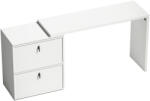 HomCom Birou reversibil în formă de L cu 2 sertare pentru arhivă Design modern pentru spații mici Birou alb | Aosom Romania (836-665V00WT)