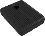 Outsunny Bază pentru Umbrelă din Plastic cu Consolă cu 2 Roți și Mâner, 80x60x19 cm, Negru | Aosom Romania (84D-272V00BK)