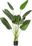 HOMCOM Bananier Artificial 160 cm cu Ghiveci și 10 Frunze Realiste, Plantă Artificială Tropicală pentru Decorațiuni Interioare și Exterioare, Verde | Aosom Romania (830-442)