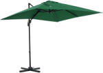 Outsunny Umbrelă de Grădină cu Manivelă, Rotire la 360°, Orificii de Ventilație și Parasolar Reglabil, 2.5x2.5 m, Verde | Aosom Romania (84D-051V00GN)