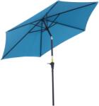 Outsunny Umbrelă de Grădină Înclinabilă cu Manivelă, Tijă și 6 Spițe, Ø2.6x2.4 m, Albastru | Aosom Romania (84D-032BU)