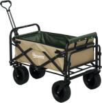 Outsunny Cărucior de Exterior Pliabil, Rezistent pentru Camping, cu Ușă în Spate Deschidere și Maner Telescopic | Aosom Romania (84H-128V00KK)