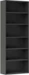 HOMCOM Bibliotecă raft de depozitare 6 niveluri cu rafturi reglabile pentru living, dormitor, birou, 60x24x158, 5cm, negru | Aosom Romania (836-601V03BK) Biblioteca