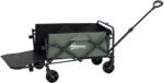 Outsunny Cărucior Pliabil de Grădină de 72l cu Deschidere Posterioară, Roți, Buzunare și Mâner, 114x46x65-92 cm, Verde | Aosom Romania (84H-344V00GN)