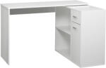 HomCom Birou de colț rotativ la 180°, birou pentru calculator, bibliotecă, sertar, dulap, loc de lucru, 117x82x74cm, alb | Aosom Romania (836-073V81WT)