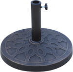 Outsunny Bază Rotundă pentru Umbrelă de Ø38 mm și Ø48 mm cu Mâner, Ø45x33 cm, Bronz | Aosom Romania (01-0414)