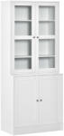 HOMCOM Bibliotecă Perete, 2 rafturi, 76 cm x 40 cm x 178, 5 cm, Alb | Aosom Romania (836-450V90WT) Biblioteca