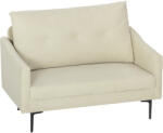 HOMCOM Canapea cu 2 Locuri din Catifea cu Spătar Matlasat și Pernă Detașabilă, Canapea Compactă Modernă cu Picioare din Metal pentru Sufragerie, 124x73x92 cm, Crem | Aosom Romania (83B-483V00CW) Canapea