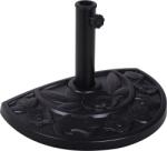 Outsunny Bază pentru Umbrelă Semicirculară de Ø38 mm si Ø48 mm cu Manivelă, 50x31x32 cm, Negru | Aosom Romania (84D-006BK)