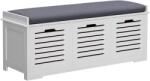 HomCom Banc pentru pantofi dulap pentru pantofi cu 3 sertare și pernă detașabilă, dim. 108l x 35A x 43Î cm, alb | Aosom Romania (837-080V71WT) Pantofar