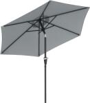 Outsunny Umbrelă Inclinabilă pentru Grădină și Terasă 2.3x2m cu Deschidere Ușoară prin Manivelă, Structură Metalică și 6 Stinghii, Gri | Aosom Romania (84D-117GY)