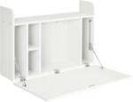 HomCom Birou suspendat, masă de perete rabatabilă și birou de perete cu depozitare - 77 x 20 x 51 cm | Aosom Romania (836-531)
