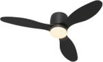 HomCom Ventilator de tavan cu lumină și telecomandă, 3 culori de lumină, 6 viteze, Luminozitate reglabilă, Negru | Aosom Romania (B31-517V00BK)