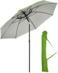 Outsunny Umbrelă de exterior rotundă inclinabilă protecție UV30, 8 tije de oțel și sac de transport inclus, verde | Aosom Romania (84D-218V00GN)