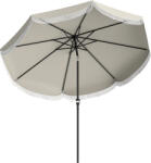 Outsunny Umbrelă de Grădină Inclinabilă 2.7x2.7 m cu Manivelă, Umbrelă Rotundă de Exterior cu 8 Spițe, din Metal și Poliester, pentru Curte sau Balcon, UV 30+, Gri Deschis | Aosom Romania (84D-397V00LG)