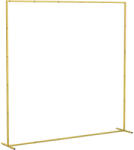 Outsunny Arc de grădină pentru trandafiri din metal Arc de nuntă rezistent la intemperii pentru decor terasă 200x40x200 cm auriu | Aosom Romania (84J-208V00GD)