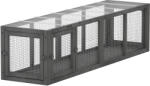 PawHut Tunel pentru pisici, jucărie din lemn cu 3 uși, extensibil, tunel de joacă pentru pisici până la 10 kg, 151, 5 x 38, 5 cm Gri | Aosom Romania (D34-013V90GY)