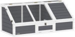 PawHut Căsuță pentru țestoase, gard pentru țestoase de exterior, design fără fund, ușor de deschis, casă pentru țestoase, Gri deschis | Aosom Romania (D40-044V01LG)