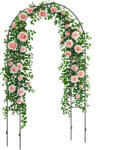Outsunny Arc de Grădină pentru Trandafiri și Plante Cățărătoare, Structură Metalică Rezistentă, 140x40x240 cm, Negru | Aosom Romania (844-671V00BK)
