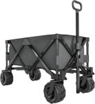 Outsunny Cărucior de Grădină cu Mâner Telescopic, Cărucior Metalic cu Spațiul de Depozitare din Material Oxford, 108x55 cm, Gri (845-311CG)