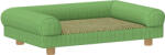 PawHut Canapea pentru câine și pisică, pat pentru câini înălțat, șezut tip covoraș răcoritor, brațe, din velur moale 63 x 41 x 17 cm, verde | Aosom Romania (D04-307V00GN)