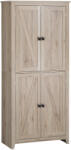 HOMCOM Bufet Elegant cu 4 Uși și Rafturi Ajustabile, Design Natural, 80x40x182 cm | Aosom Romania (838-212ND) Bufet