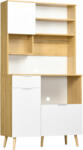 HOMCOM Dulap de Bucătărie HOMCOM, 3 Uși, Sertar, Rafturi Reglabile, Blat pentru Electrocasnice, Design Modern, Natur | Aosom Romania (835-986V00ND) Bufet