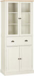 HOMCOM Bufet Independent HOMCOM pentru Bucatarie, Dulap Depozitare 5 Nivele cu Rafturi Sertar, Design Modern, Alb-Crem | Aosom Romania (835-602WT) Bufet