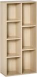 HOMCOM Bibliotecă de Lemn Raft de Cărți cu 7 Compartimente pentru Plante Fișiere 50x24x106 cm Roble | Aosom Romania (836-367AK) Biblioteca