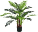 HOMCOM Palmier Artificiel H. 1 m Arbore Artificial Trunchi Ramuri Lichen Frunze Mare Realism Ghiveci Inclus | Aosom Romania (830-438V01GN)