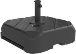 Outsunny Bază pentru umbrelă pe roți, umplere cu 45 kg apă / 72 kg nisip, pentru stâlp Ø 38 și 48 mm, negru | Aosom Romania (84D-461V00BK)