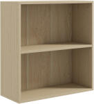HOMCOM Bibliotecă raft de depozitare cu 2 compartimente și raft reglabil, 60 x 24 x 63 cm, efect lemn natural | Aosom Romania (836-565V80ND) Biblioteca