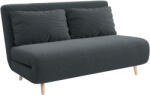 HOMCOM Canapea extensibilă, pat pentru oaspeți, spătar reglabil în 3 poziții, aspect corduroy, până la 120 kg, 141 x 90 x 81 cm, Gri închis | Aosom Romania (839-902V00CG) Canapea