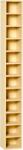 HOMCOM Dulap Biblioteca Suport CD-uri cu 12 Rafturi pentru 204 CD-uri, Raft Biblioteca din MDF si PAL, 21x20x175 cm, Lemn natural (833-135) Biblioteca