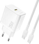 Dudao A27CEU PD 25W GaN SB-C Wall Charger with USB-C Cable - White (A27CEU white) - vexio