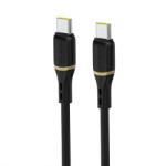 Dudao L25C USB-C Cable 1m 60W with Soft Silicone Braid - Black (L25C black) - vexio