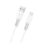Dudao L25ST 5 A USB-A - USB-C Cable with Soft Silicone Braid 1 m - White (L25ST) - vexio