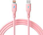 Akyga USB-C la cablu Lightning 1m, 30W, silicon, roz (AK-USB-71) (AK-USB-71)