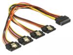 Delock cablu SATA cu 15 pini ieșire conector de alimentare SATA cu 15 pini 4 x drept 30 cm