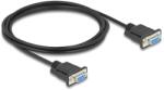 Delock D-Sub9, cablu serial RS-232, mamă-la-mamă, 2 m