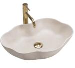 Rea Pearl Warm 50x38 cm pultra ültethető mosdó, bézs REA-U0617 (REA-U0617)