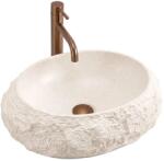 Rea Mika Warm Beige 50x38 cm pultra ültethető kőhatású mosdó, bézs REA-U7347 (REA-U7347)
