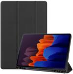 Cellect Samsung Galaxy Tab S7 Plus 12.4 T970/T975 tok toll tartóval, Fekete (TABCASE-SAMS7PPEN-BK)